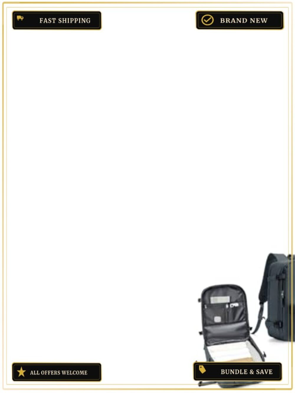 Large Travel Backpack Women Carry On Flight Approved Waterproof Polyester